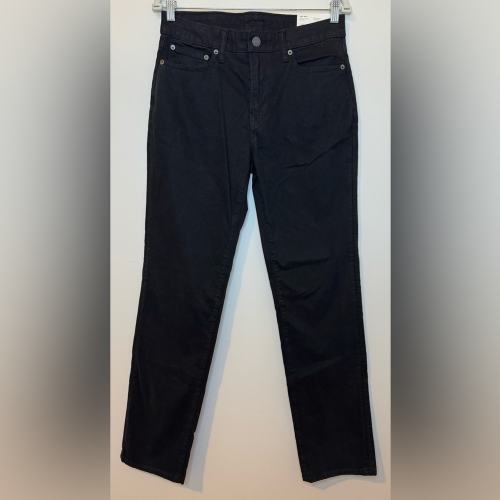 NEW American Eagle Women’s Original Straight Soft Twill Black Jeans Size 29/32